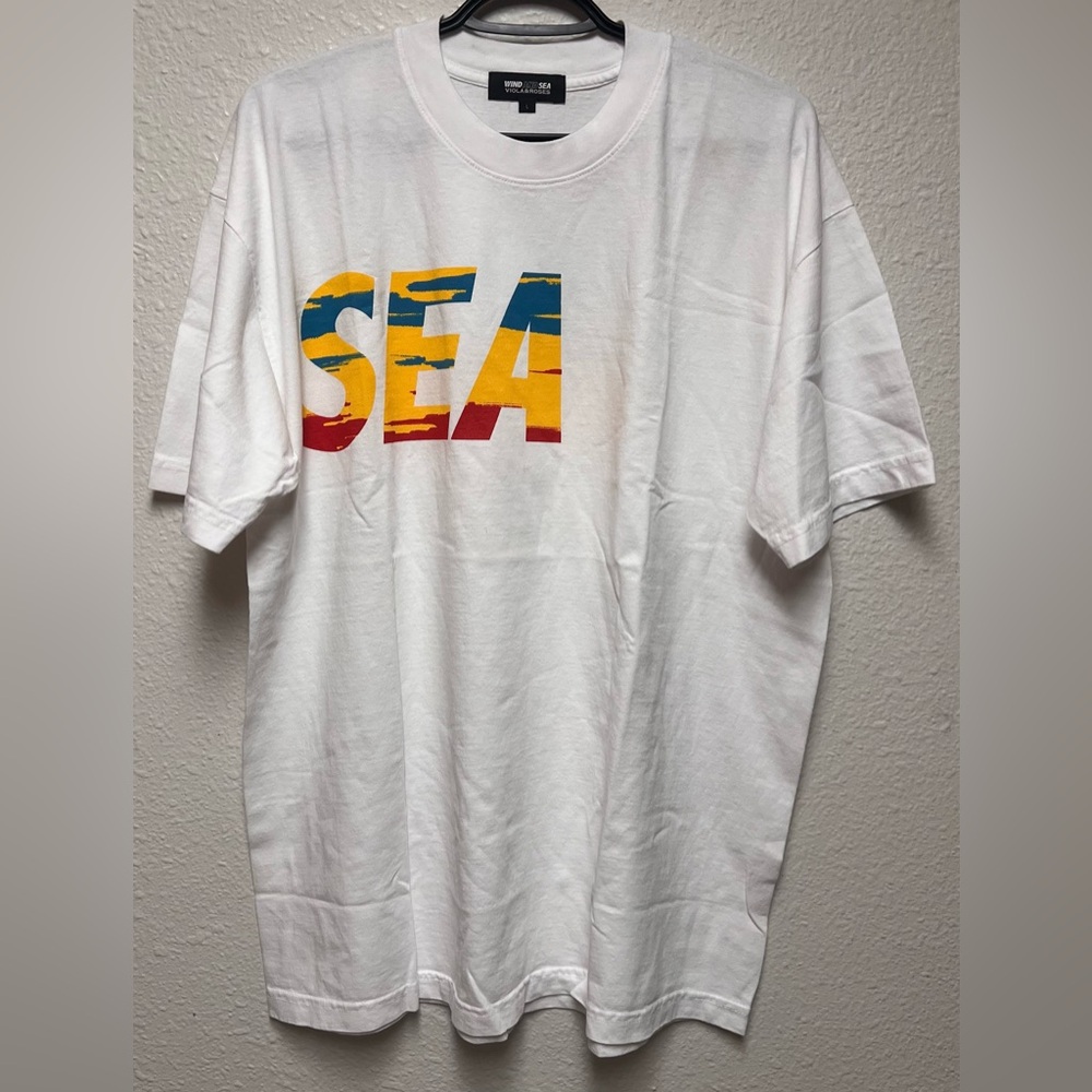 WIND AND SEA × VIOLA&ROSES printed t-shirt Size: Large White Mens